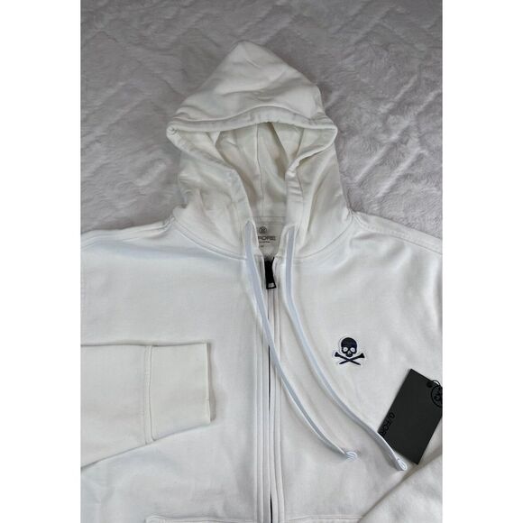 G/FORE | Shirts | Nwt Gfore Mens M White Skull And Tees Full Zip Golf ...